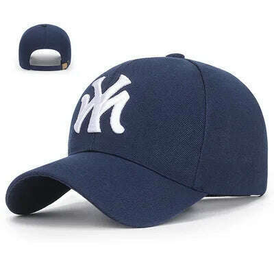 KIMLUD, Baseball Cap Adorable Sun Caps Fishing Hat for Men Women Unisex-Teens Embroidered Snapback Flat Bill Hip Hop Hats, navy 1, KIMLUD Women's Clothes