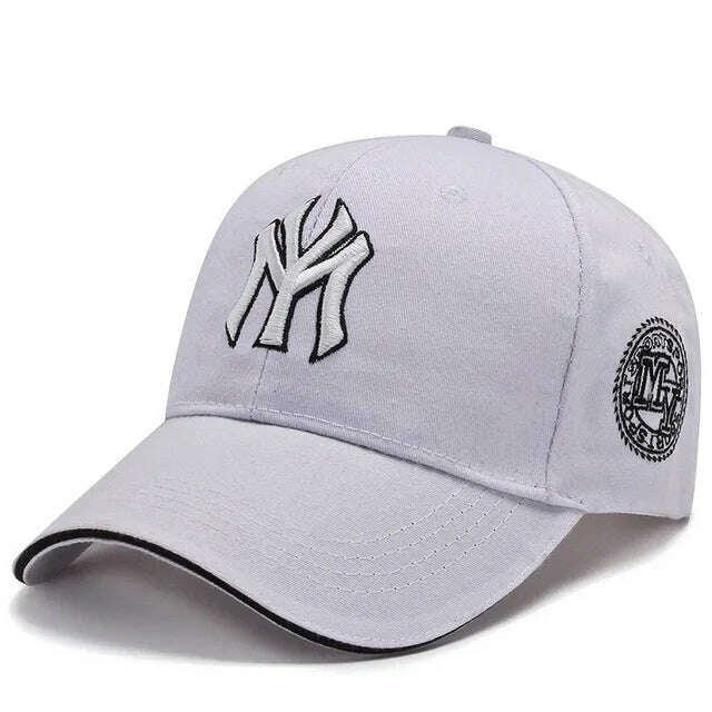KIMLUD, Baseball Cap Adorable Sun Caps Fishing Hat for Men Women Unisex-Teens Embroidered Snapback Flat Bill Hip Hop Hats, white, KIMLUD Women's Clothes