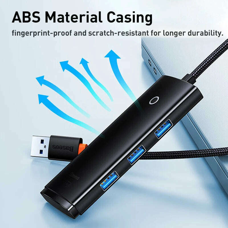 KIMLUD, Baseus USB HUB Adapter 4 in 1 USB Type C to USB 3.0 HUB Splitter Adapter for MacBook Pro Air Huawei Mate 30 Docking Station HUB, KIMLUD Womens Clothes