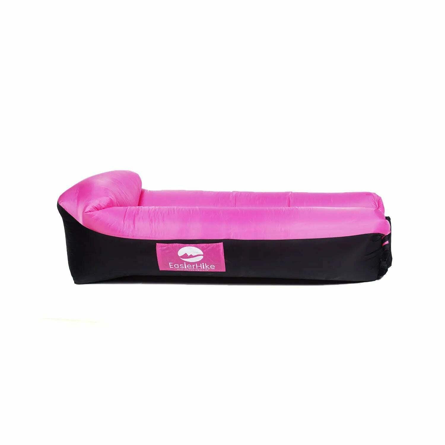 KIMLUD, Beach Lawn Casual Lazy Inflatable Sofa Portable Inflatable Bed Trekking In The Woods Off-road Air Bed Outdoor and Indoor, Pink black, KIMLUD Womens Clothes