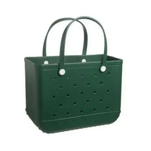 Beach Tote Silicone Basket with Sand Waterproof Travel Bag Sandproof Handbag Multi-Purpose Storage Bag for Boat Pool Sports Gym - KIMLUD