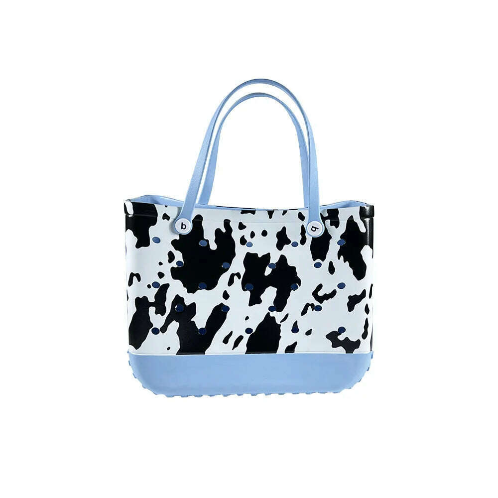 Beach Tote Silicone Basket with Sand Waterproof Travel Bag Sandproof Handbag Multi-Purpose Storage Bag for Boat Pool Sports Gym - KIMLUD