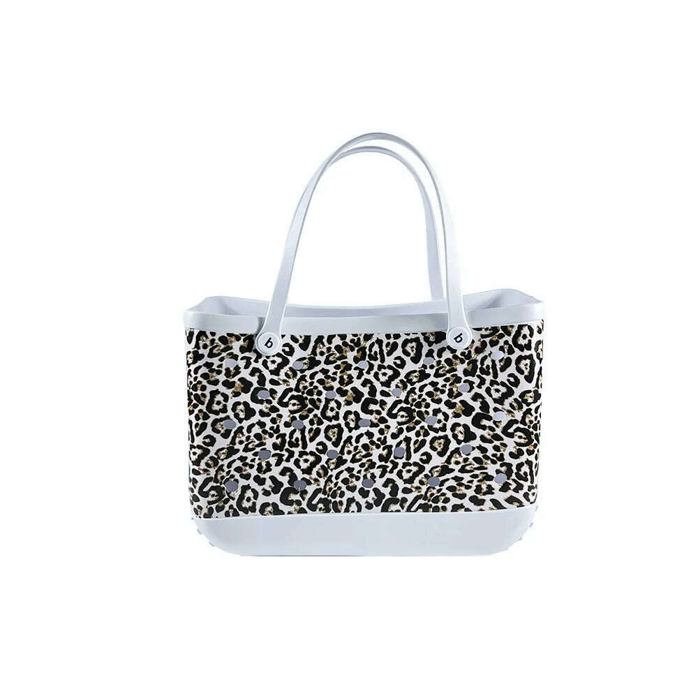 Beach Tote Silicone Basket with Sand Waterproof Travel Bag Sandproof Handbag Multi-Purpose Storage Bag for Boat Pool Sports Gym - KIMLUD