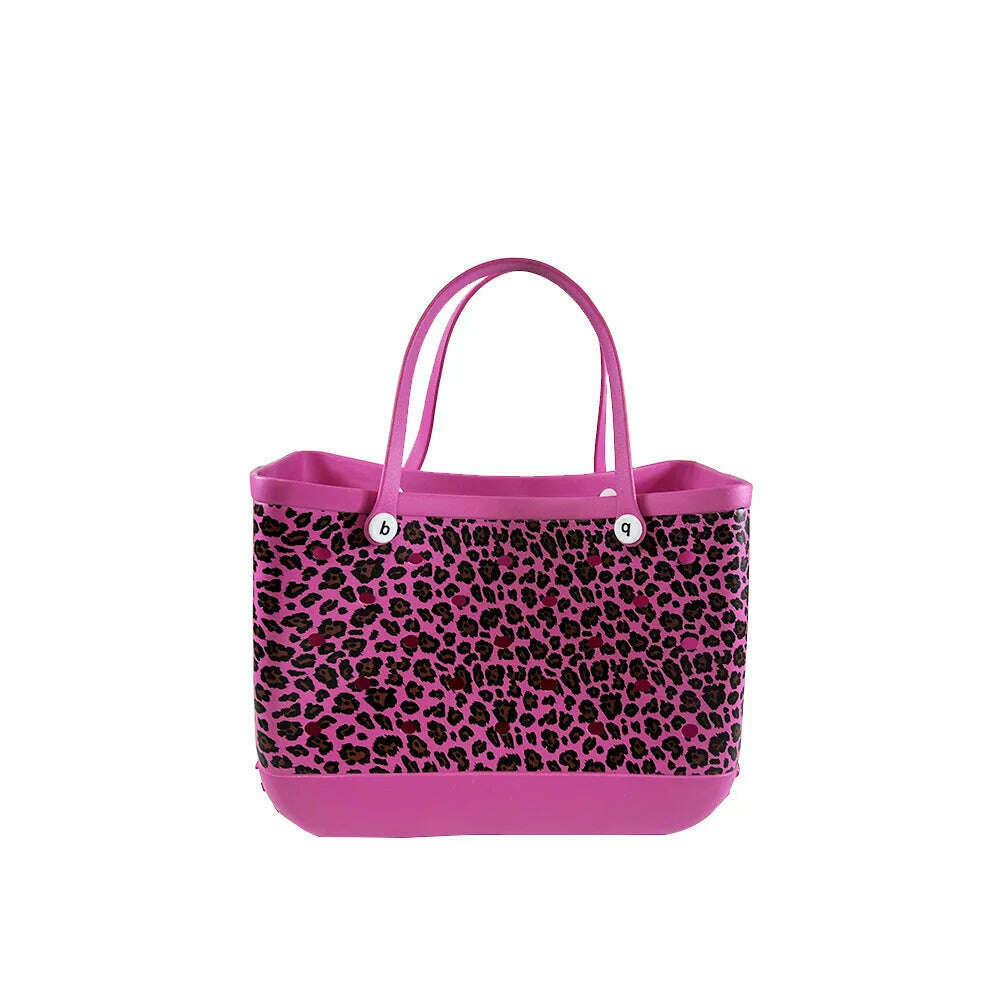 Beach Tote Silicone Basket with Sand Waterproof Travel Bag Sandproof Handbag Multi-Purpose Storage Bag for Boat Pool Sports Gym - KIMLUD