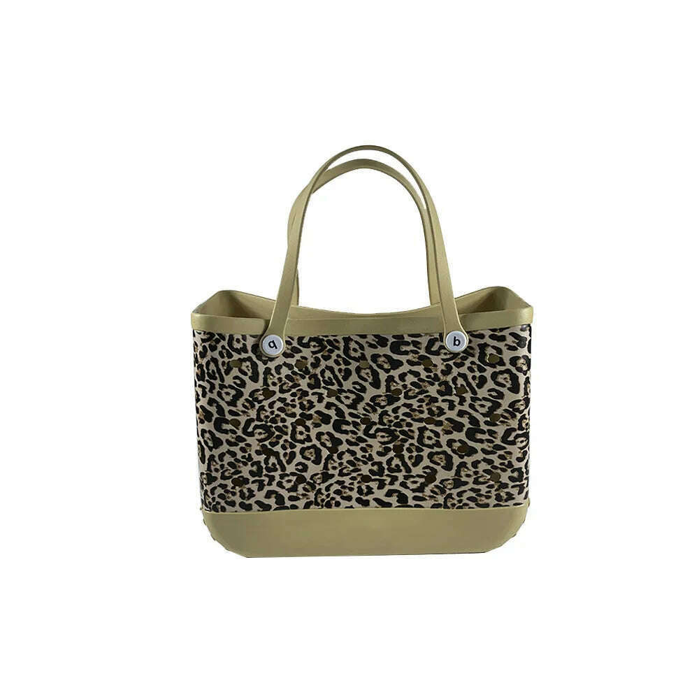 Beach Tote Silicone Basket with Sand Waterproof Travel Bag Sandproof Handbag Multi-Purpose Storage Bag for Boat Pool Sports Gym - KIMLUD
