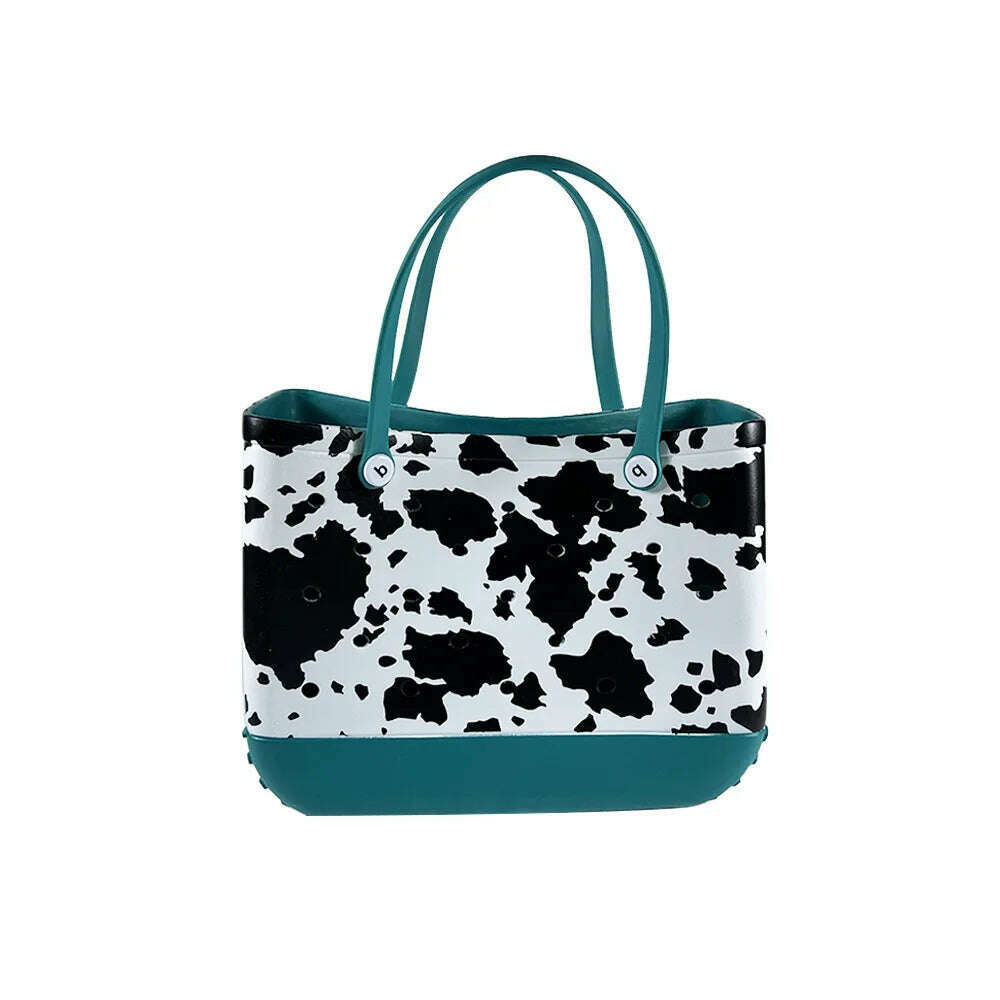 Beach Tote Silicone Basket with Sand Waterproof Travel Bag Sandproof Handbag Multi-Purpose Storage Bag for Boat Pool Sports Gym - KIMLUD