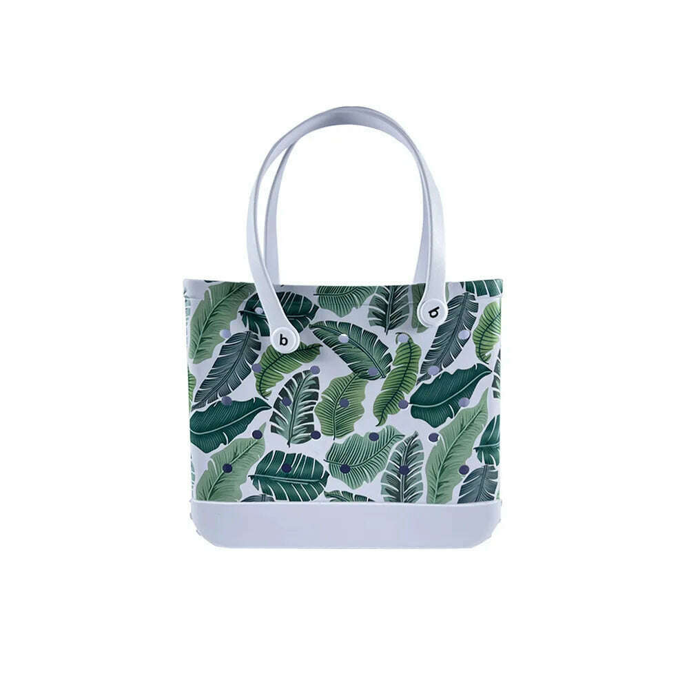 Beach Tote Silicone Basket with Sand Waterproof Travel Bag Sandproof Handbag Multi-Purpose Storage Bag for Boat Pool Sports Gym - KIMLUD