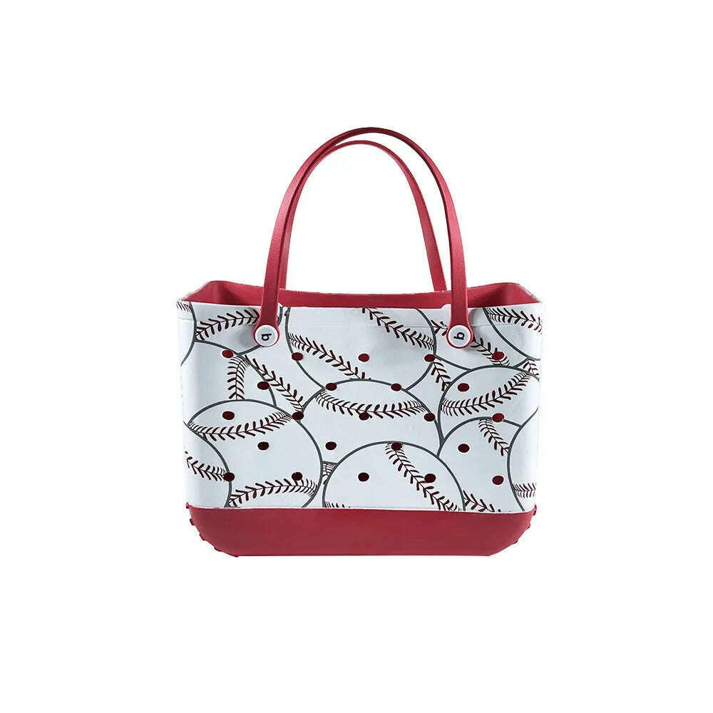 Beach Tote Silicone Basket with Sand Waterproof Travel Bag Sandproof Handbag Multi-Purpose Storage Bag for Boat Pool Sports Gym - KIMLUD