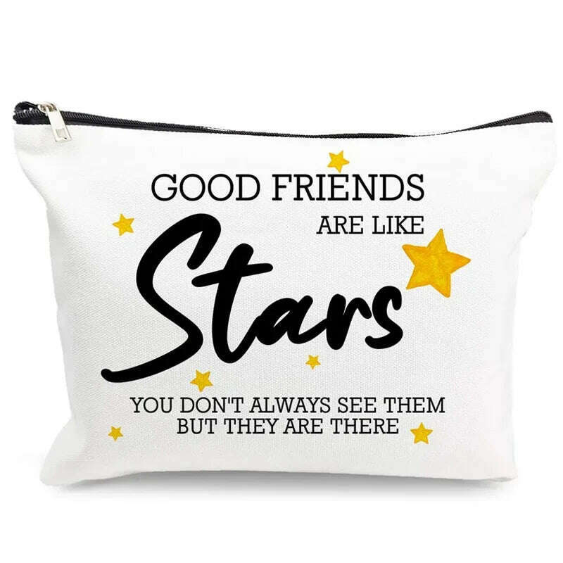 KIMLUD, Best Friend Bestie Soul Sister mom Colleague Makeup Cosmetic Bag Friendship Birthday Graduation Christmas new Year present Gift, A, KIMLUD Womens Clothes