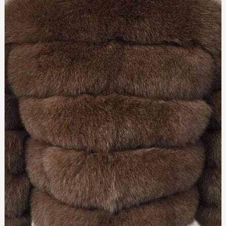 KIMLUD, BFFUR Short Real Fox Fur Coats Women 2022 Winter Fashion Natural Whole Skin Genuine Fox Fur Jackets With Fur Collar Overcoats, Brown / S bust 88cm, KIMLUD Women's Clothes