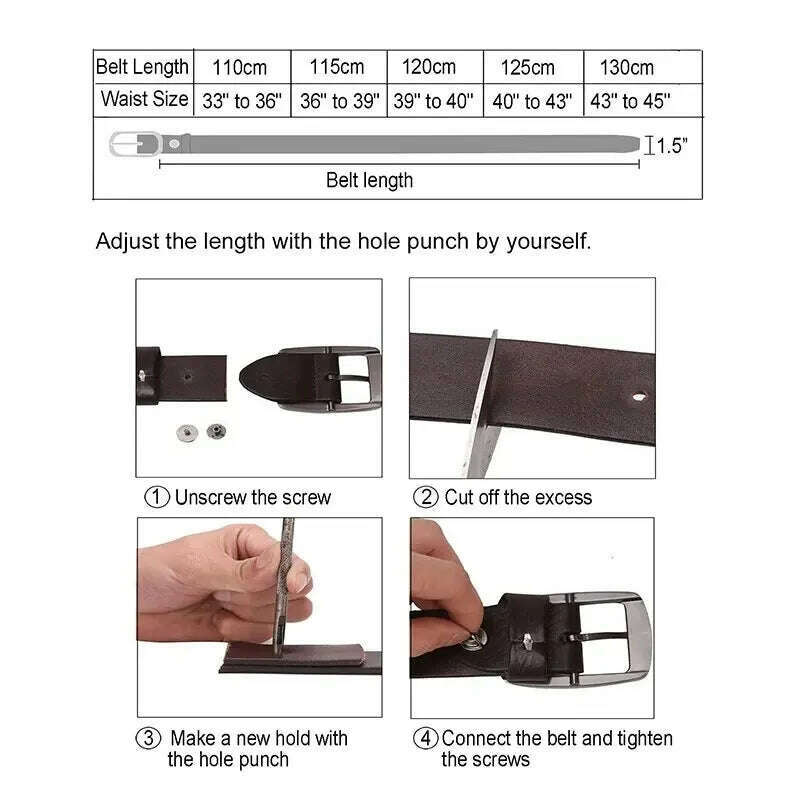 KIMLUD, BISON DENIM Genuine Leather Cowhide Belt for Men High Quality Luxury Retro Waist Strap For Jeans Male Fashion Belt, KIMLUD Womens Clothes