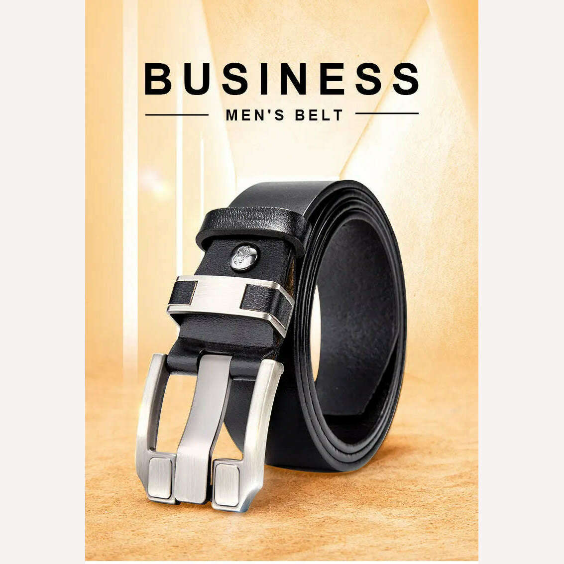 BISON DENIM Men Belt High Quality Genuine Leather Belts For Men Luxury Brand Vintage Pin Buckle Strap For Jeans Free Shipping - KIMLUD
