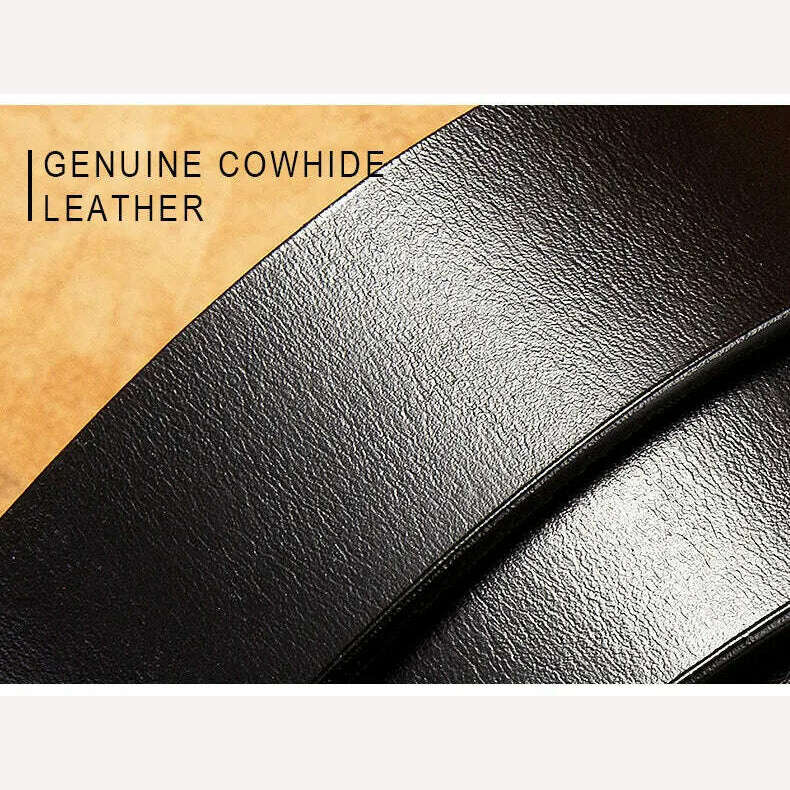 BISON DENIM Men Belt High Quality Genuine Leather Belts For Men Luxury Brand Vintage Pin Buckle Strap For Jeans Free Shipping - KIMLUD