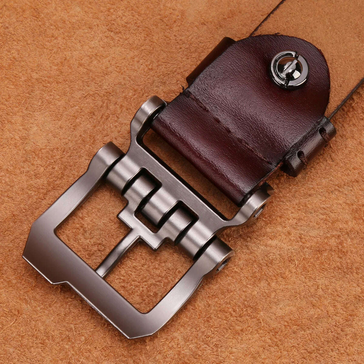 BISON DENIM Men Belts Vintage Pin Buckle Belt Casual Genuine Leather High Quality Belts For Men Business Leather Strap for Jeans - KIMLUD