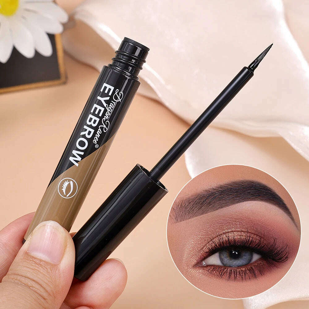 Black Brown Peel-off Eyebrow Gel Tint Makeup Waterproof Lasting Eye Brow Enhancers Liquid Gel Tear Wear Easy Natural Brow Tattoo - KIMLUD