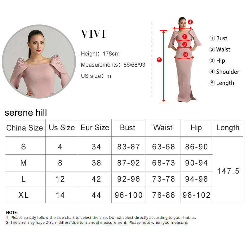 KIMLUD, Black Mermaid Sparkle Tea-Length Cocktail Dresses Design 2023 High Collar Sequined Gown Serene Hill BQA8043, KIMLUD Womens Clothes