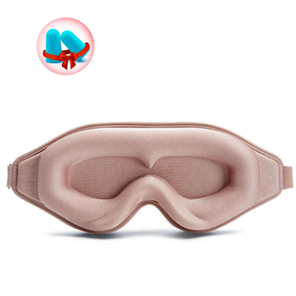KIMLUD, Blackout 3D Sleep Mask Memory Foam Eye Shade Breathable Eye Patch Travel Smooth Slaapmasker Relax Sleeping Aid Women Men, 1pc Pink, KIMLUD Womens Clothes