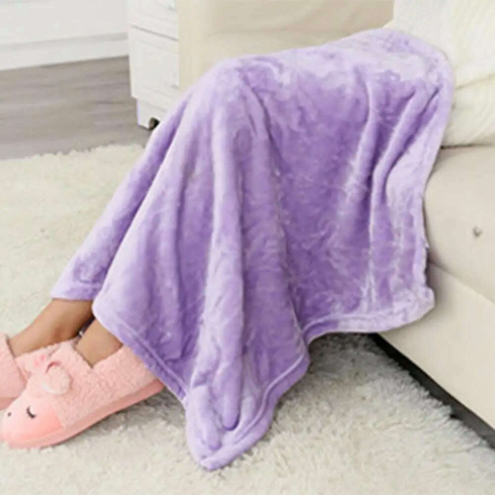 KIMLUD, Blanket Soft Warm Coral Fleece Blanket Winter Sheet Bedspread Sofa Plaid Light Thin Breathable Fleece Blanket, KIMLUD Womens Clothes