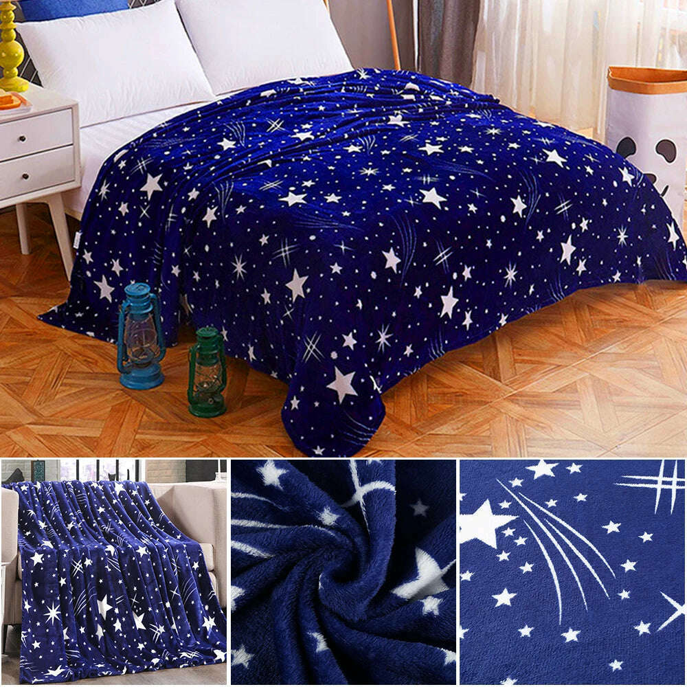 KIMLUD, Blanket Super Soft Warm Solid Warm Micro Plush Fleece Star Blanket Throw Rug Sofa Bedding 2020, KIMLUD Womens Clothes