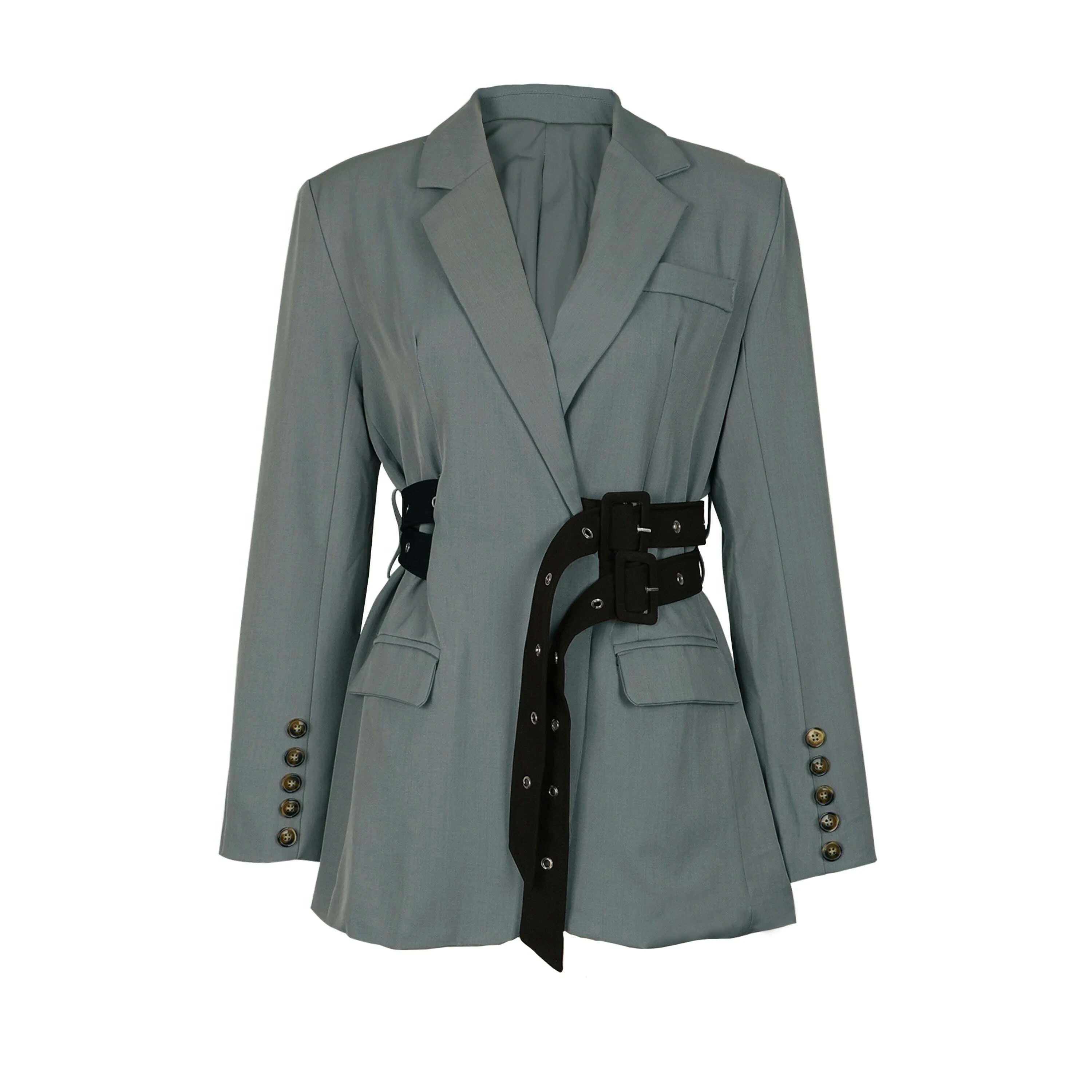 Blazer Coat - Lapel Blazer - Oversized Silhouette | KIMLUD