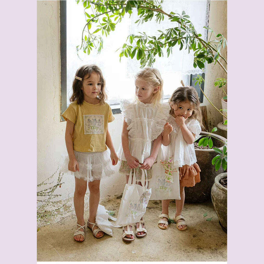 KIMLUD, Blouses Summer Korea Girls Children Clothing Sweet Lovely Cotton Puff Sleeve Short Sleeved Shirt 2024 Simple Fashion, KIMLUD Womens Clothes