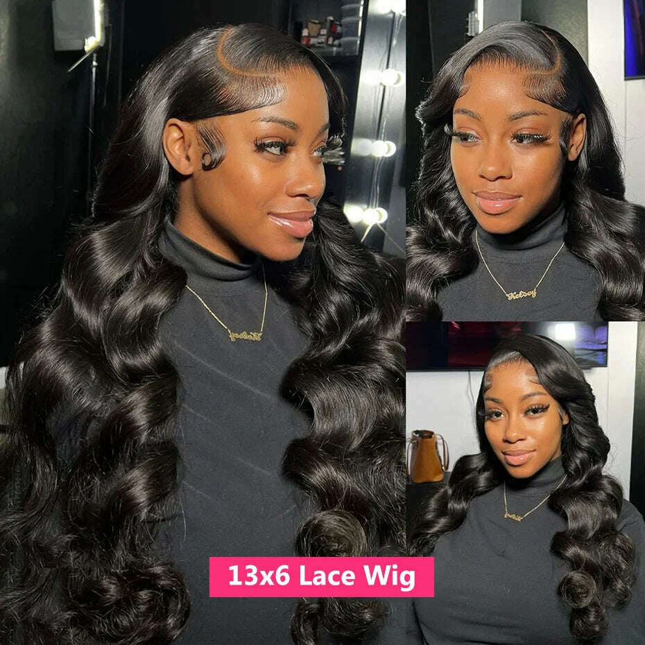 KIMLUD, Body Wave 13x4 HD Lace Frontal Wig Wear And Go Glueless Human Hair Wigs For Women 13x6 Lace Front Human Hair Wig Pre plucked, 13x4 Lace Front Wig / United States / 28inches | 180%, KIMLUD Womens Clothes