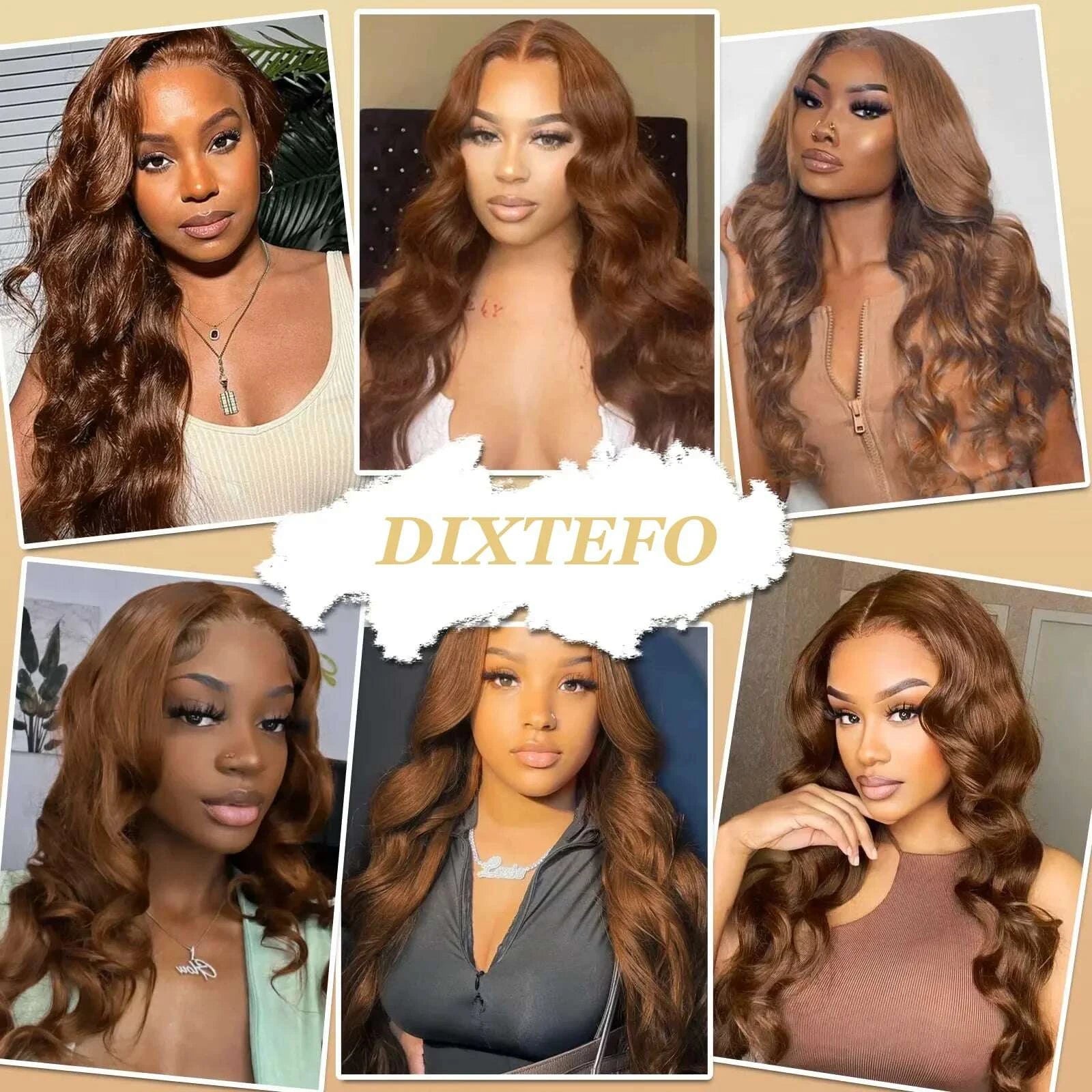 Body Wave Hair Wigs and Extensions Lace Front - Chocolate Brown | KIMLUD