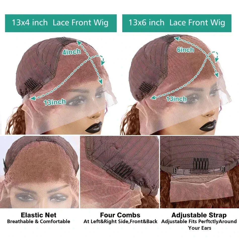 Body Wave Hair Wigs and Extensions Lace Front - Chocolate Brown | KIMLUD