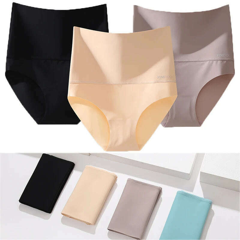 Bodyshaper High Waist Seamless Panties Women Underwear Anti-bacteria Soft Crotch Briefs for Female Intimates Lingerie Shapewear - KIMLUD
