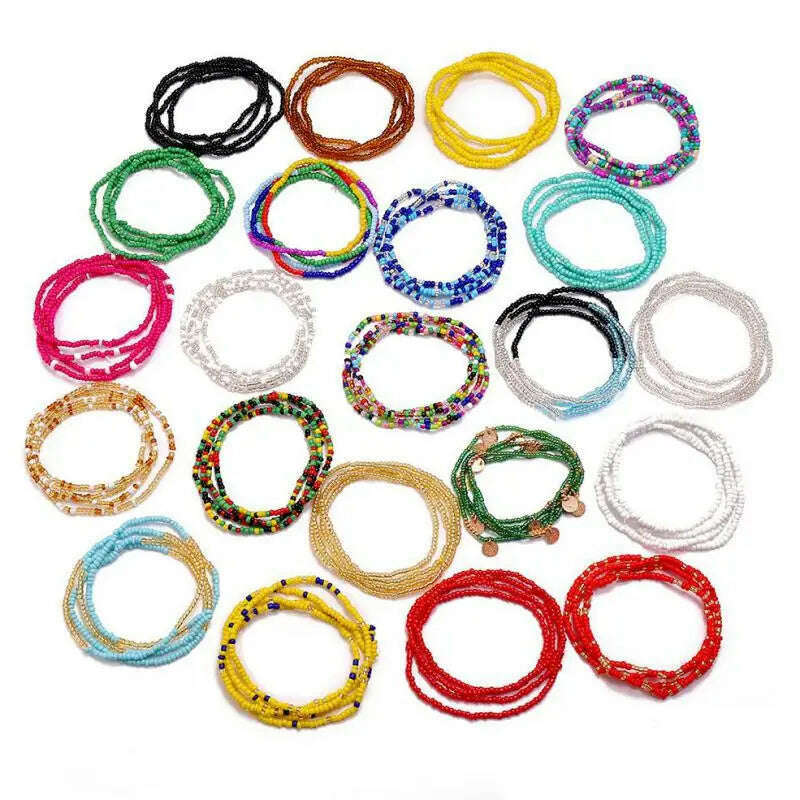 KIMLUD, Bohemia Elastic Waist Belly Chain African Belly Chain Waist Beads Body Chain  Women Girls Body Summer Boho Jewelry Accessories, KIMLUD Womens Clothes