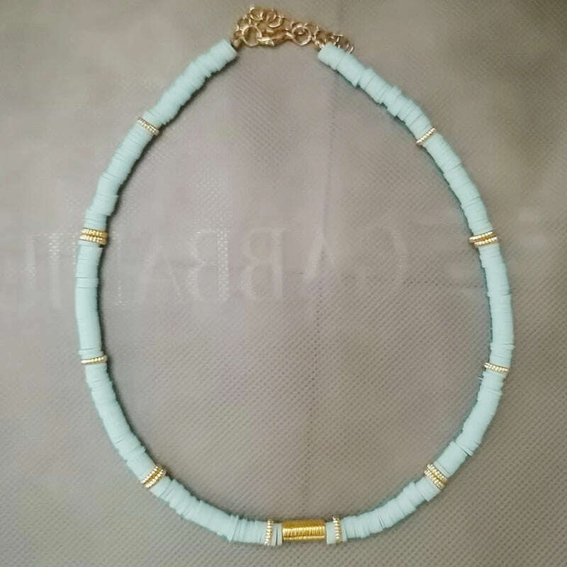 KIMLUD, Bohemian Colorful Glaze Fish Pendant for Women Striped Beaded Necklace Seaside Vacation Party Accessories, necklace 13, KIMLUD APPAREL - Womens Clothes