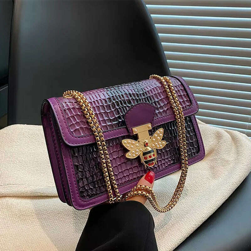 KIMLUD, Bolsa Feminina Small Shoulder Crossbody Bags for Woman New 2024 Fashion Handbags Travel Casual Women Bag Brand Messenger Bags, purple, KIMLUD Womens Clothes
