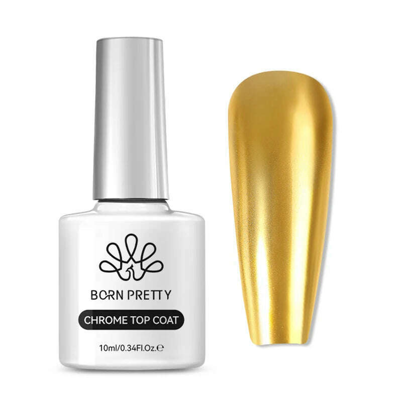 Born Pretty 10ml Magical MIRROR UV Gel Varnish Top Coat Semi-Permanent Nail Polishes Moonlight Mirror NailsFine Glitter Powder - KIMLUD