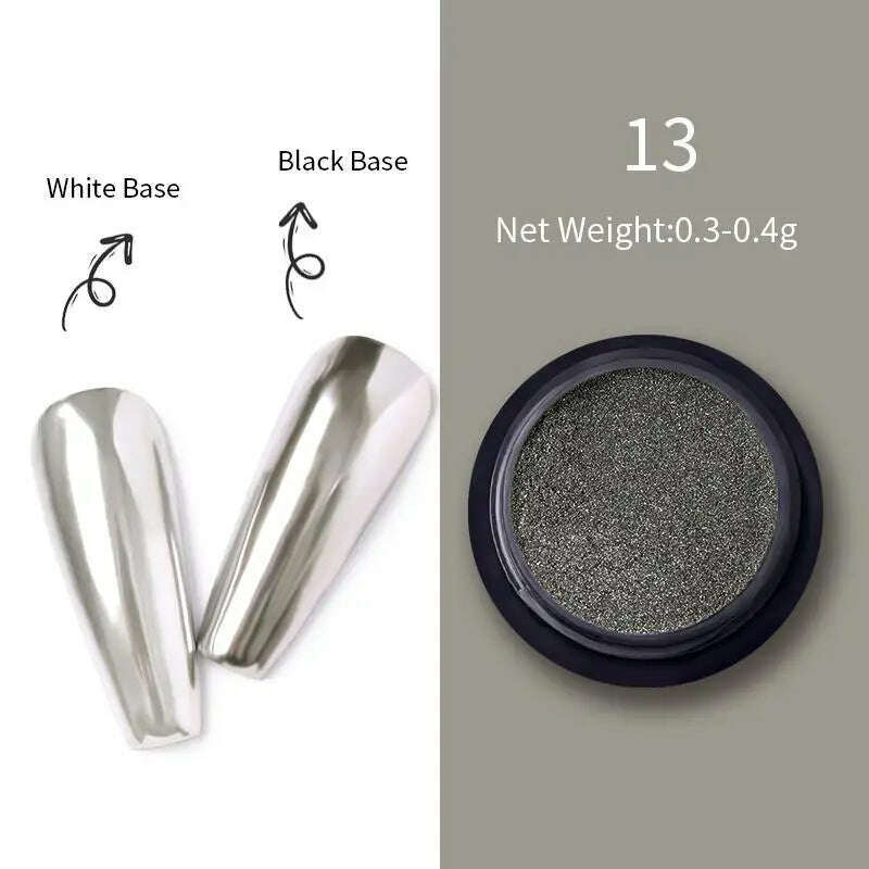 Born Pretty 10ml Magical MIRROR UV Gel Varnish Top Coat Semi-Permanent Nail Polishes Moonlight Mirror NailsFine Glitter Powder - KIMLUD