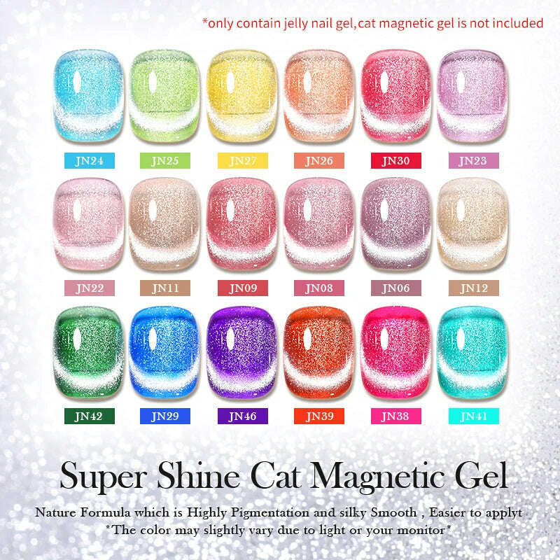 BORN PRETTY Super Shine Cat Magnetic Gel Nail Polish Sparking Shiny Varnish UV Gel For Nail Art Design Magnetic Manicure - KIMLUD