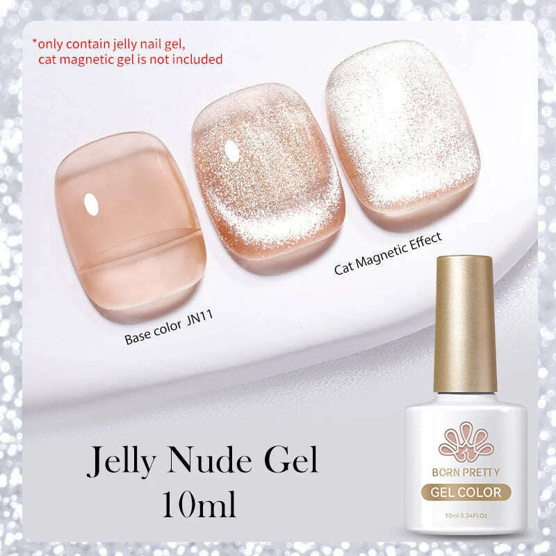 BORN PRETTY Super Shine Cat Magnetic Gel Nail Polish Sparking Shiny Varnish UV Gel For Nail Art Design Magnetic Manicure - KIMLUD