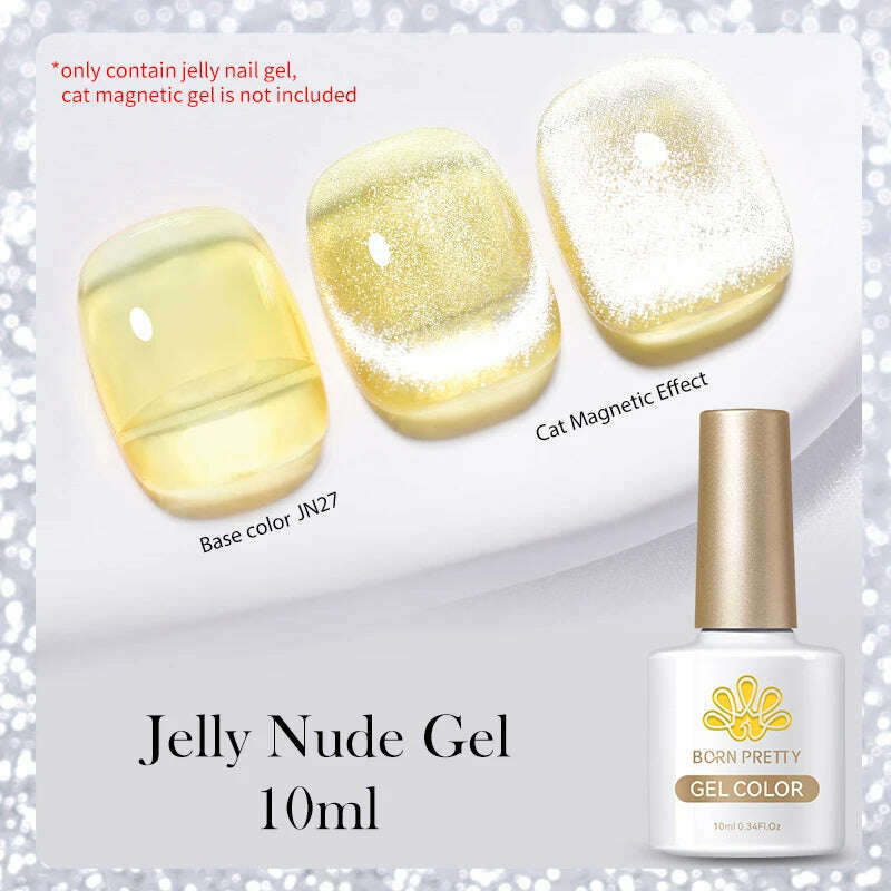 BORN PRETTY Super Shine Cat Magnetic Gel Nail Polish Sparking Shiny Varnish UV Gel For Nail Art Design Magnetic Manicure - KIMLUD