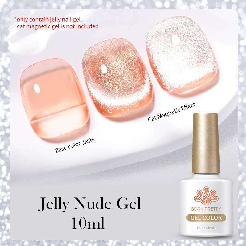 BORN PRETTY Super Shine Cat Magnetic Gel Nail Polish Sparking Shiny Varnish UV Gel For Nail Art Design Magnetic Manicure - KIMLUD