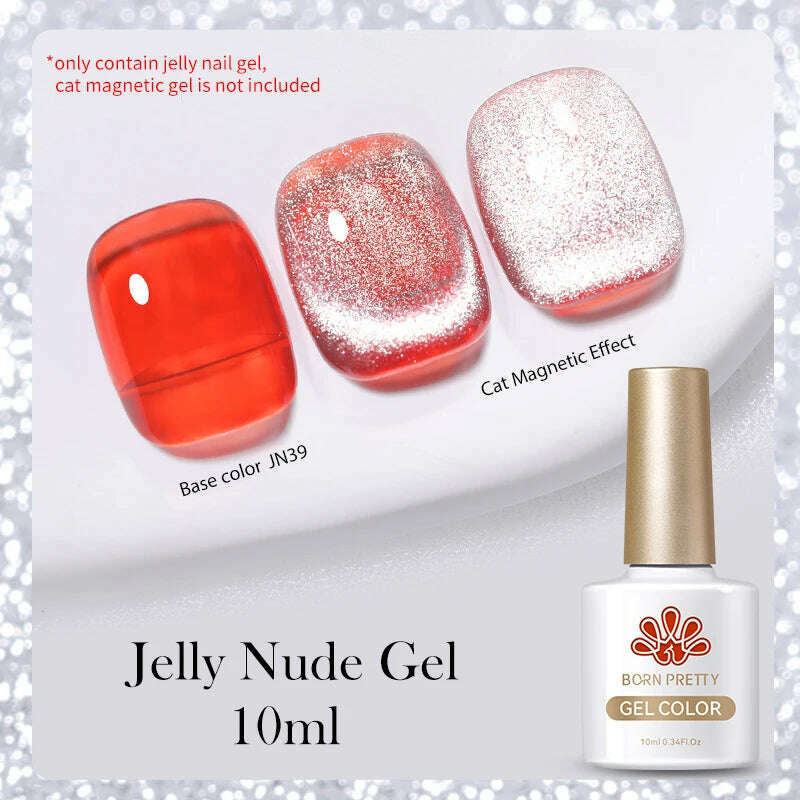 BORN PRETTY Super Shine Cat Magnetic Gel Nail Polish Sparking Shiny Varnish UV Gel For Nail Art Design Magnetic Manicure - KIMLUD