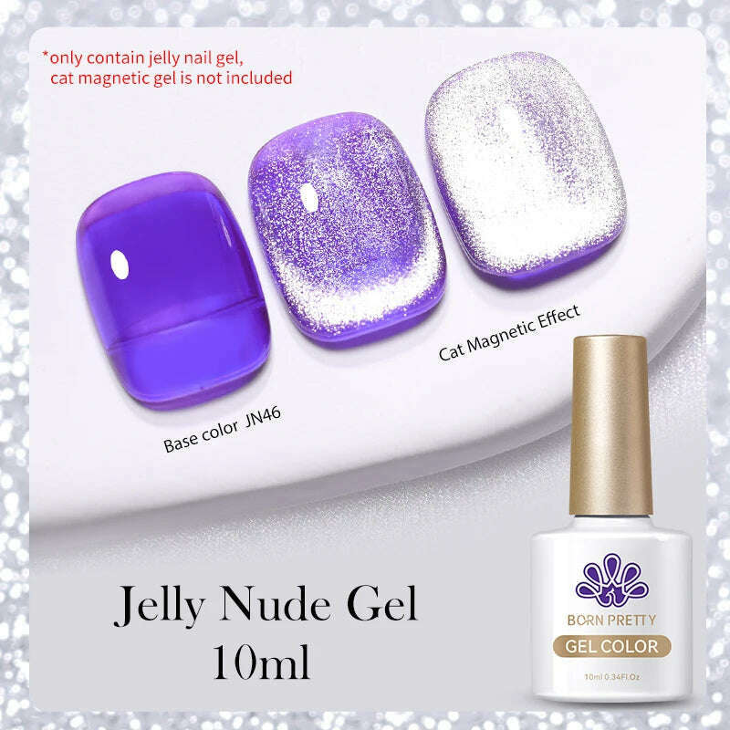 BORN PRETTY Super Shine Cat Magnetic Gel Nail Polish Sparking Shiny Varnish UV Gel For Nail Art Design Magnetic Manicure - KIMLUD