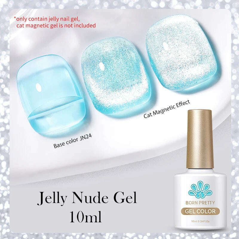 BORN PRETTY Super Shine Cat Magnetic Gel Nail Polish Sparking Shiny Varnish UV Gel For Nail Art Design Magnetic Manicure - KIMLUD