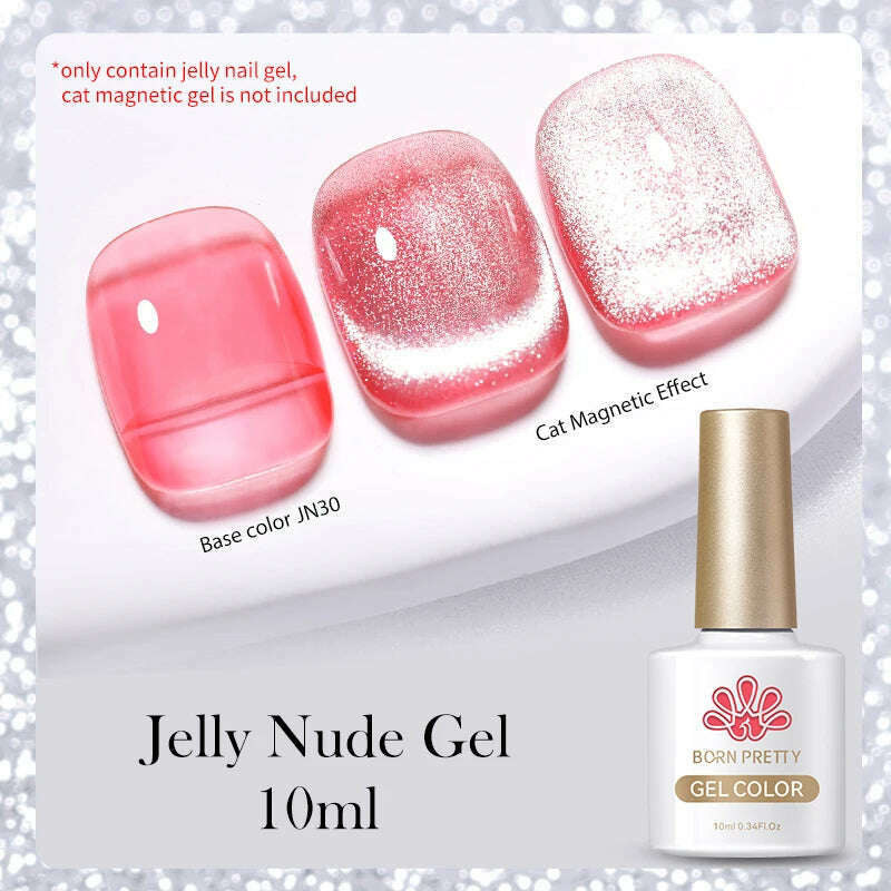 BORN PRETTY Super Shine Cat Magnetic Gel Nail Polish Sparking Shiny Varnish UV Gel For Nail Art Design Magnetic Manicure - KIMLUD