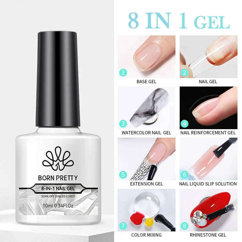 BORN PRETTY Super Shine Cat Magnetic Gel Nail Polish Sparking Shiny Varnish UV Gel For Nail Art Design Magnetic Manicure - KIMLUD