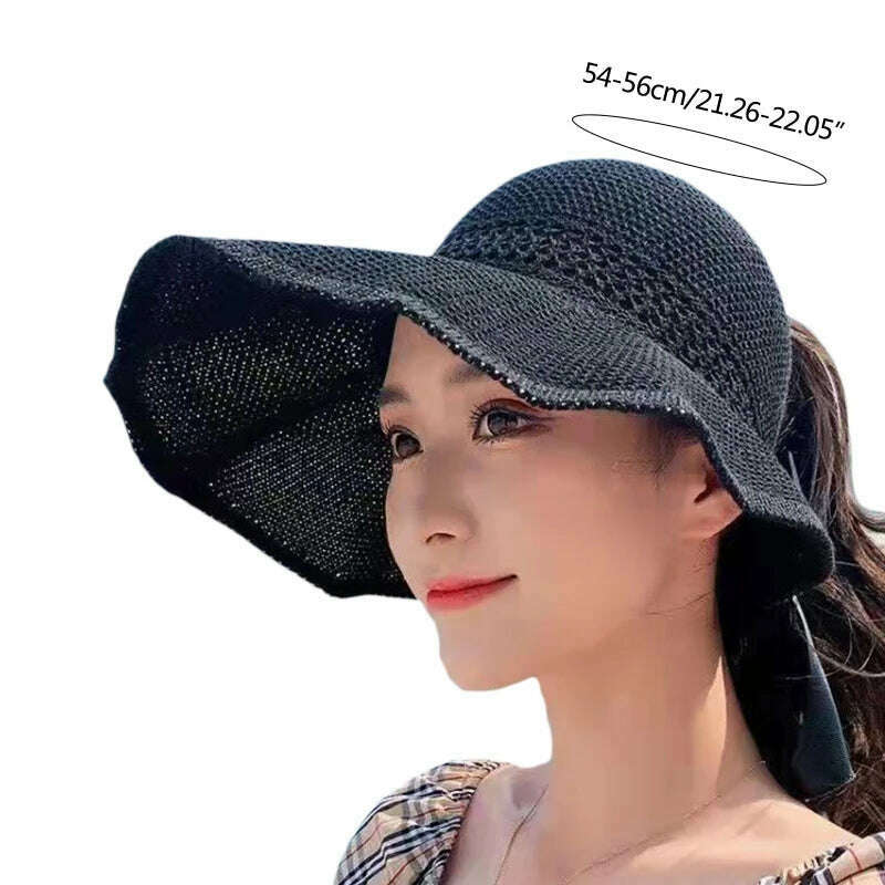 KIMLUD, Bow Fisherman Hat Empty Top Hat for Sun for Protection Summer Must Have Items fo, KIMLUD Womens Clothes