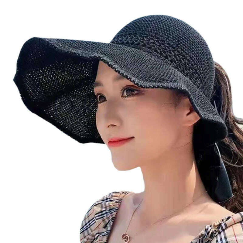 KIMLUD, Bow Fisherman Hat Empty Top Hat for Sun for Protection Summer Must Have Items fo, KIMLUD Womens Clothes