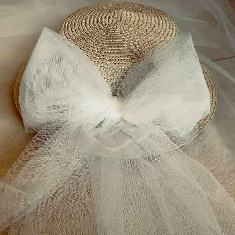 KIMLUD, Bride Hat summer beach pool Wedding Bachelorette hen Party Bridal Shower honeymoon Travel decoration gift present Photo props, KIMLUD Womens Clothes