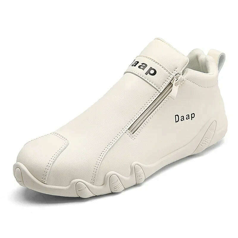 KIMLUD, British Style Fashion Short Boots Men  Luxury Leather Anti Slip Comfortable Work Shoes Outdoor Travel Sports Casual Shoes, KIMLUD Womens Clothes