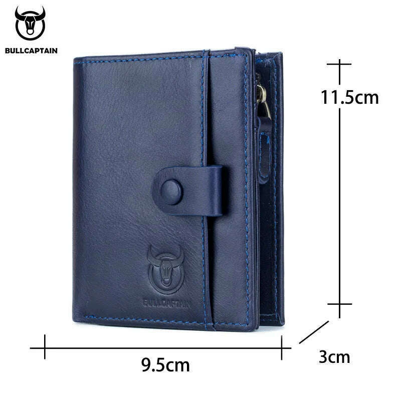 KIMLUD, BULLCAPTAIN Captain Niu Men's Leather Wallet Short Vertical Multifunctional Detachable Belt Coin Clip Business Casual Coin Bag, KIMLUD Womens Clothes