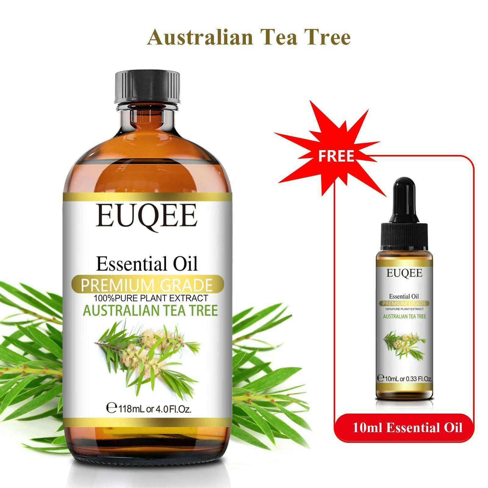 Buy 118ml Essential Oil Get 10ml Free 100% Pure and Natural Essential Oil with Dropper for Aromatherapy Diffuser Massage DIY - KIMLUD