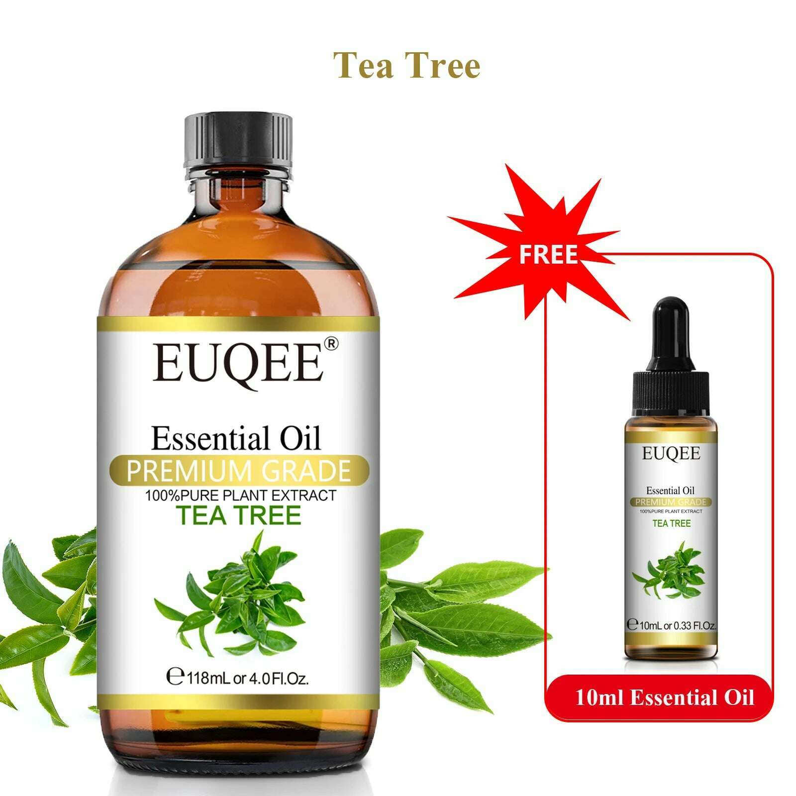 Buy 118ml Essential Oil Get 10ml Free 100% Pure and Natural Essential Oil with Dropper for Aromatherapy Diffuser Massage DIY - KIMLUD